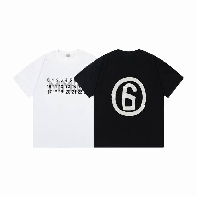 W737# Maison Margiela 25Ss Tape Print Logot T-Shirt Short Sleeve Spring/Summer N