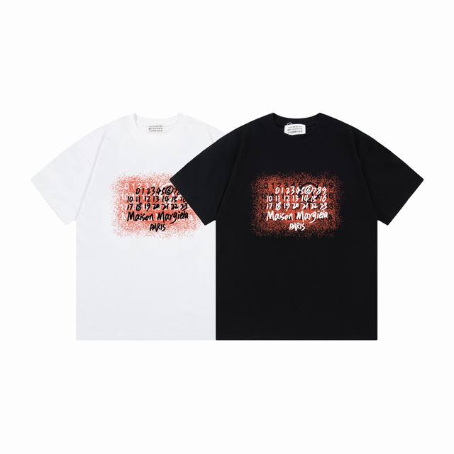 W736# Maison Margiela 25Ss Inkjet Print Logot T-Shirt Short Sleeve New Spring/Su