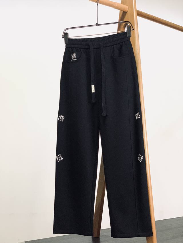 Givenchy 2026 Spring New Arrival Embroidered Drawstring Casual Pants Fashion Ser