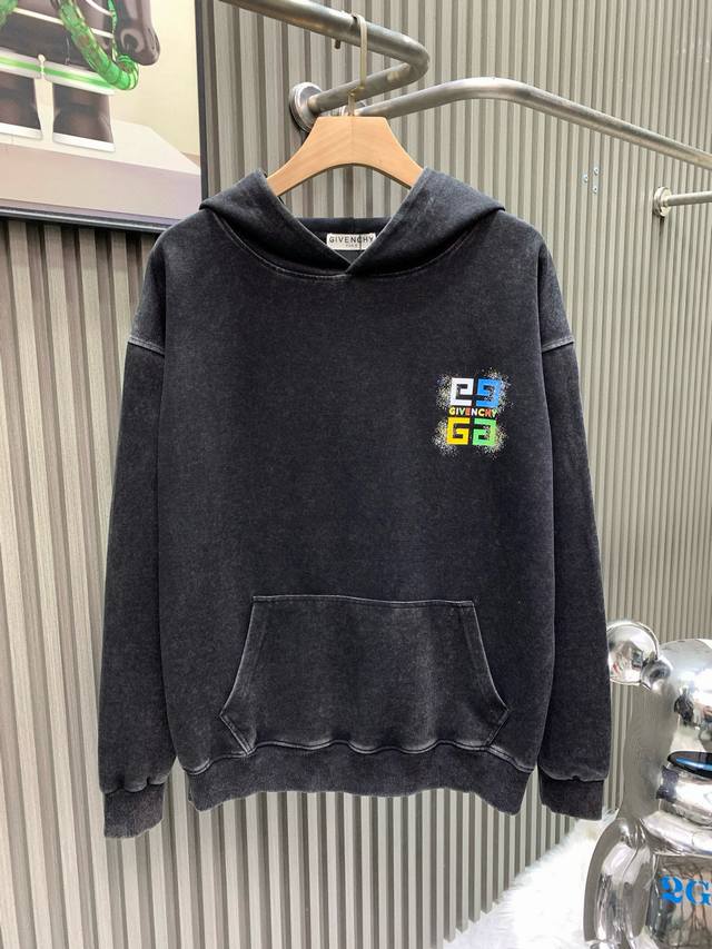 Givenchy G*Y25* Autumn/Winter New Distressed Washed Hooded Sweatshirt % Pure Cot