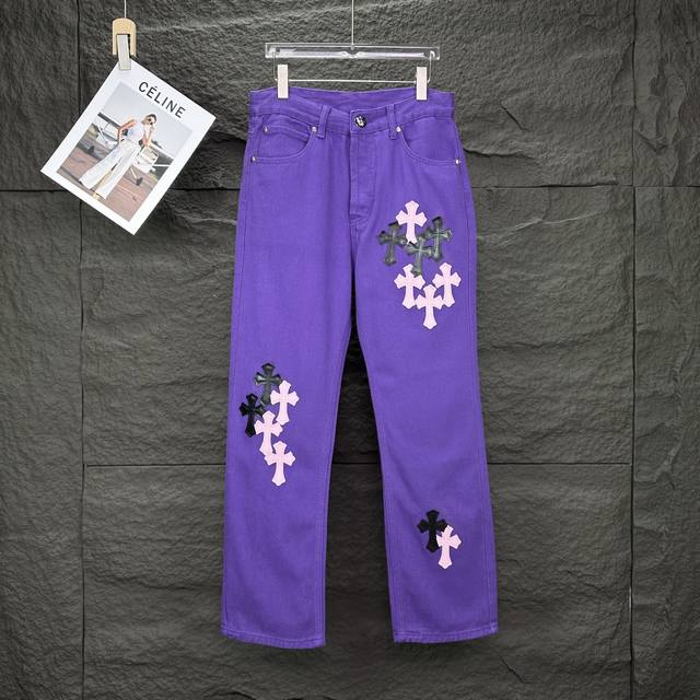 Chrome Hearts 2025 New Limited Edition Black and Pink Cross Patchwork Leather Co