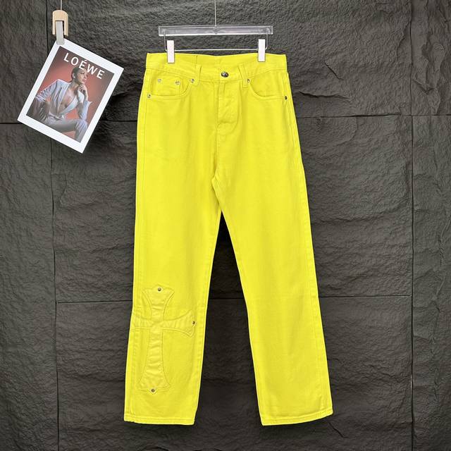 Chrome Hearts 2025 New Heavy-Duty Dopamine Color Cross Patchwork Couple Style Wa