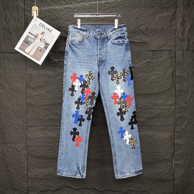 Chrome Hearts 2025 New Style Multi-Color Leopard Print Cross Patchwork Couple St