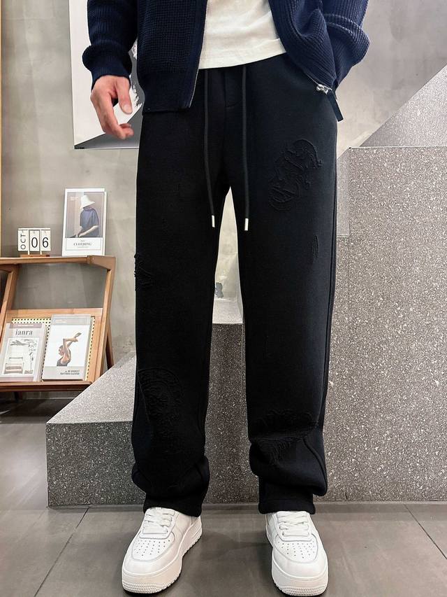 Ch Chrome Hearts 2025 Fall/Winter New Casual Pants! Classic brand logo casual pa