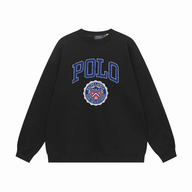 231 # 长期现货 Ralphlauren 拉夫劳伦2025秋冬新款小熊字母印花 420G重磅大毛圈卫衣 拉夫劳伦减龄单品，大衣面料采用85%棉15%涤，既保