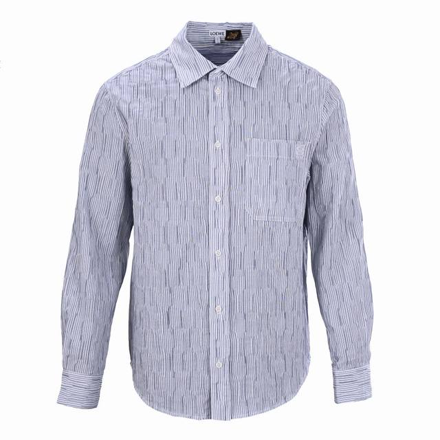 Loewe Striped Wavy Texture Long-Sleeve Shirt (DDDMade with a triple-golden ratio