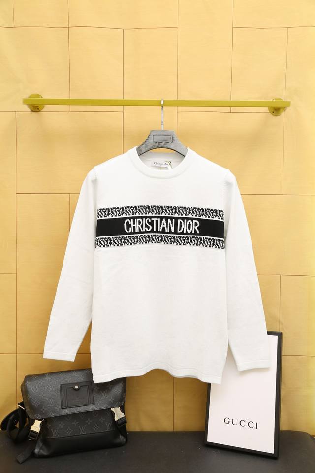 Dior High-Quality Classic Jacquard Knit Sweater, Couple's Casual Top. Dior class