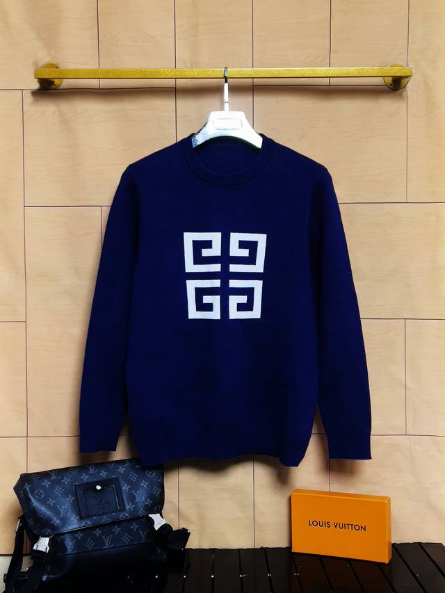 Givenchy Ss crew neck sweater, clear texture, three-dimensional effect, comforta