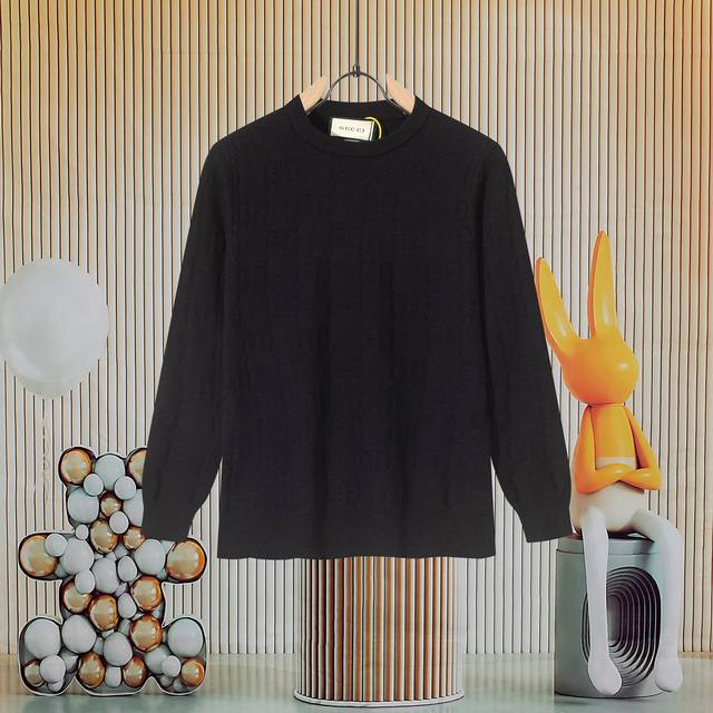 Hot Selling Gucci Sweater with Double G Logo Jacquard Knitwear Made with importe