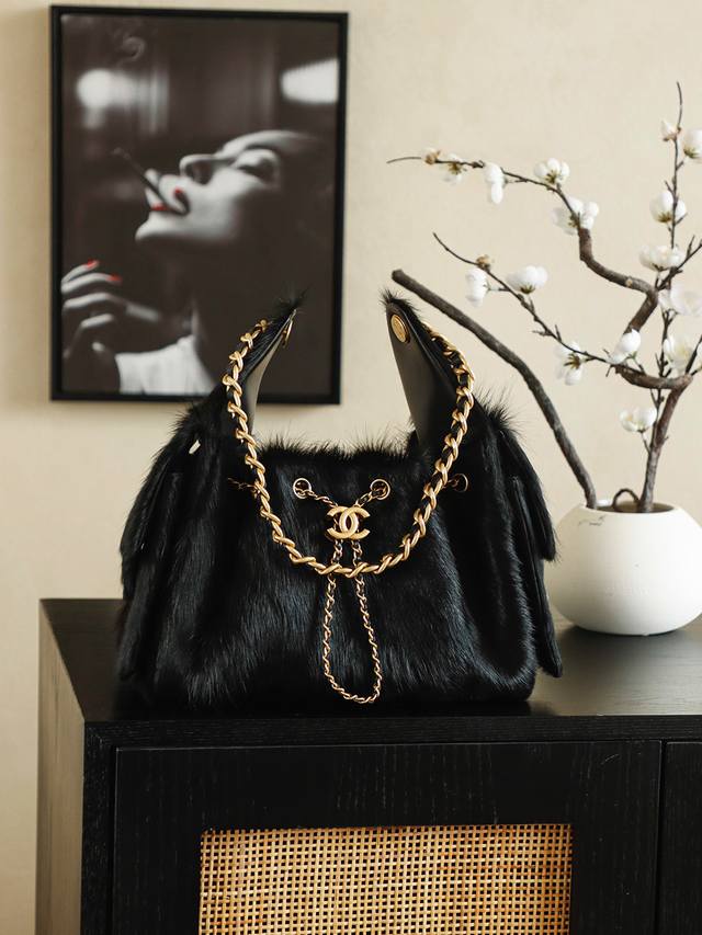 High-end Handmade Workshop Size** 26A 25Bag Chocolate Pony Hair Bag Made of Soft