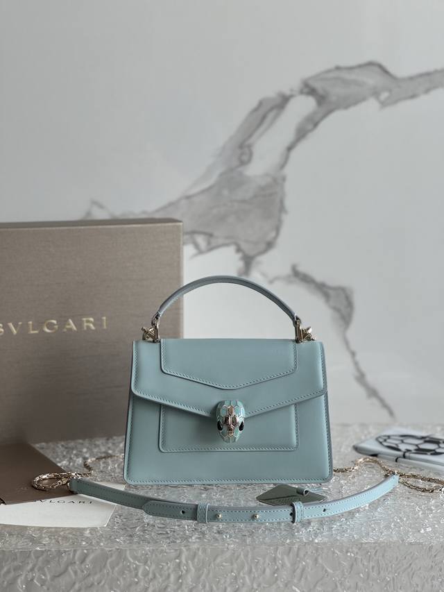 The Serpenti Forever mini handbag, crafted from calfskin, combines modern style