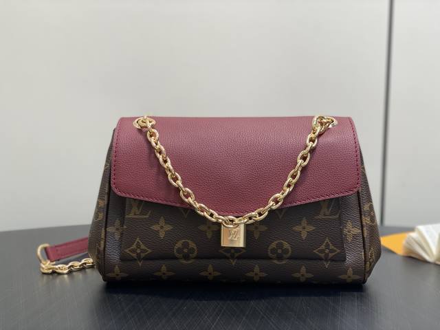 Factory Price ppppp Top-Tier Original M27067 Monogram Purple-Red Chain Flap Enve