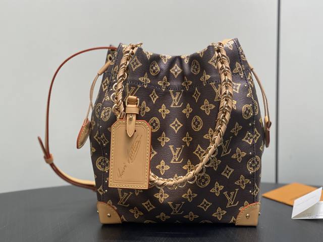 Original Quality M28103 Monogram Brown Chain Bucket Bag No