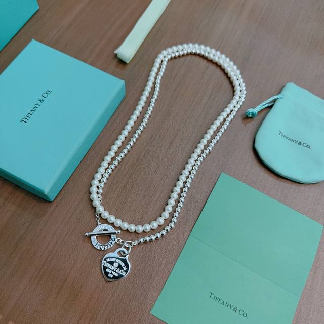 Tiffany & Co. necklace, exquisite silver version, celebrity style, vintage distr