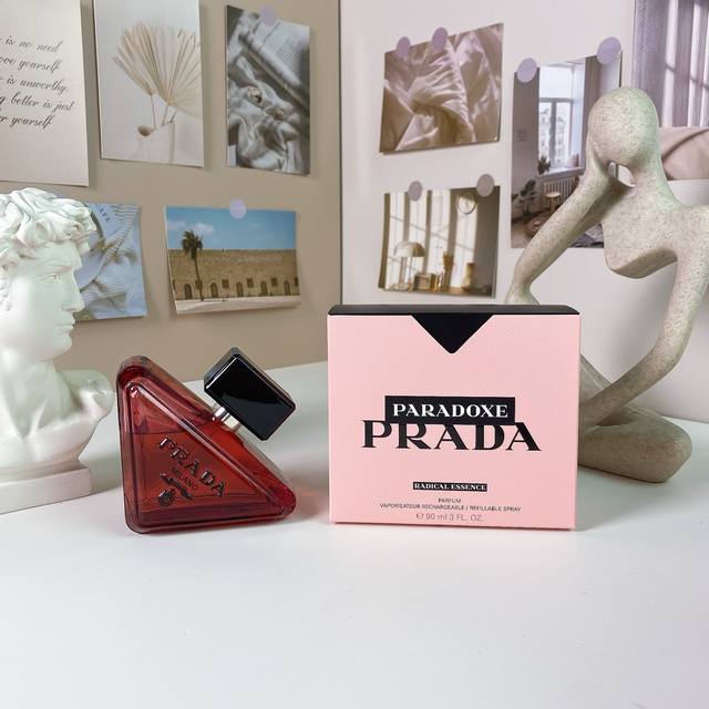原单品质 普拉达我本莫测浓香精90Ml prada paradoxe Radical Essence, 2025 品牌：普拉达 属性：中性香 香调：木质花香调