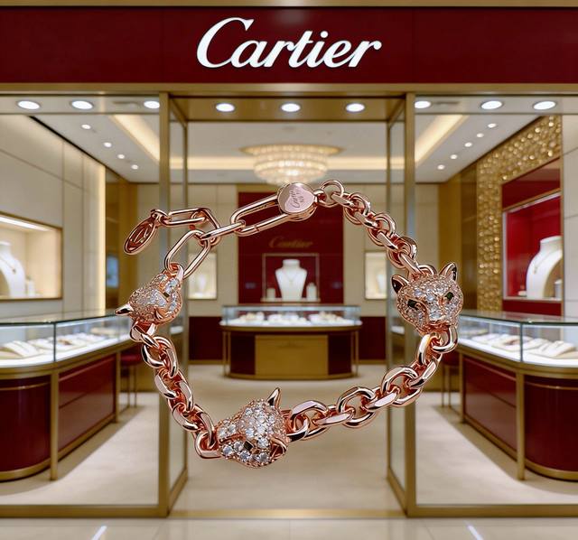 This new Cartier bracelet in V-gold is in perfect condition, with impeccable det