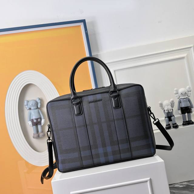 Burberry's latest briefcase, crafted from checkered and Italian-tanned leather, Burberry's latest briefcase, crafted from checkered and Italian-tanned leather,