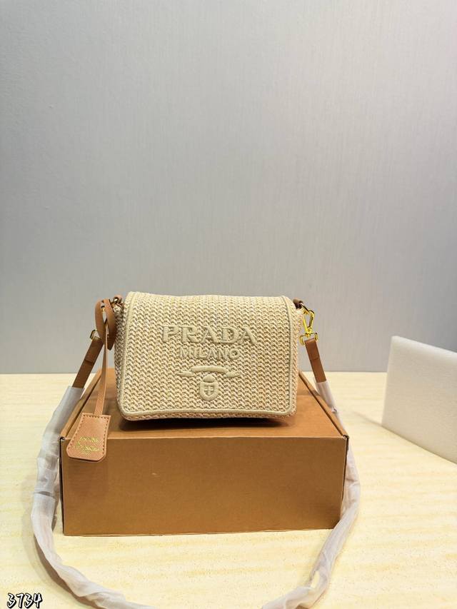 prada普拉达新品 草编 夏季必备 太美啦 尺寸20.14