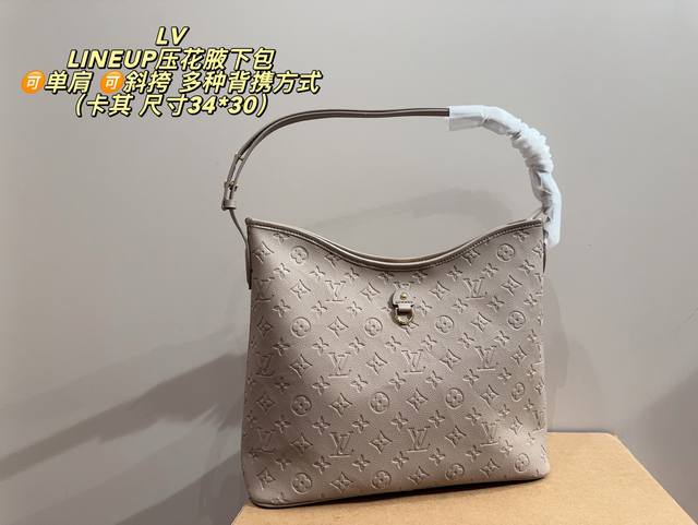 Comes with a folding box, size 34*30. Lv Lineup shoulder bag. Carry All's twin b