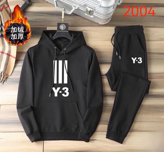 Brand: Y-3 2026 Spring New Arrival - Fleece-lined and Thickened Suit. A celebrit