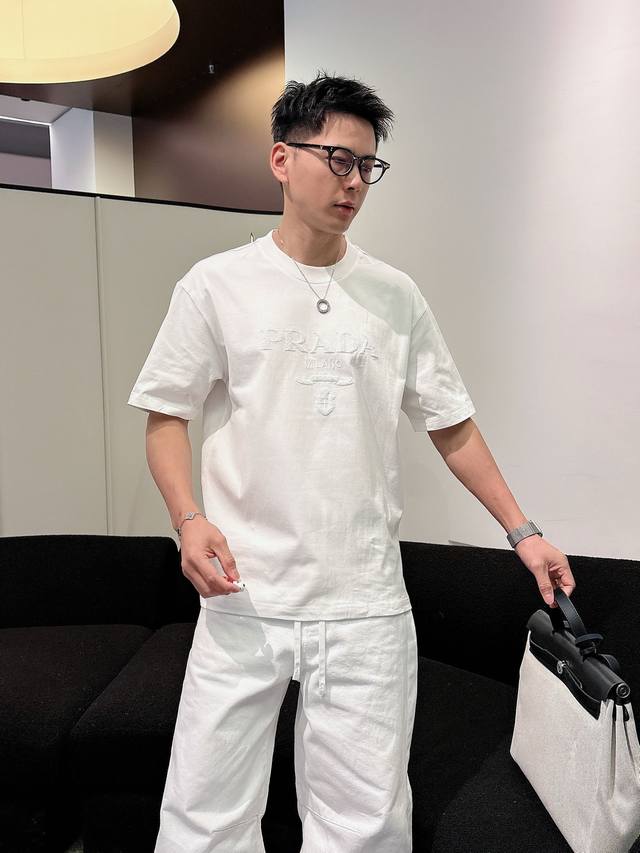 Prada 2026 Spring/Summer New Arrival - Latest Short-Sleeve Crew Neck T-Shirt fro