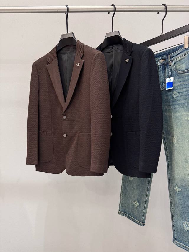Prada 2025 Fall/Winter New Men's Wool Suit Jacket. Made to top-tier ready-to-wea