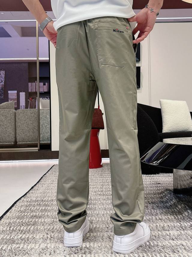 2026 Kiton New Custom-Made Casual Pants. Clean and crisp cut, full of urban styl