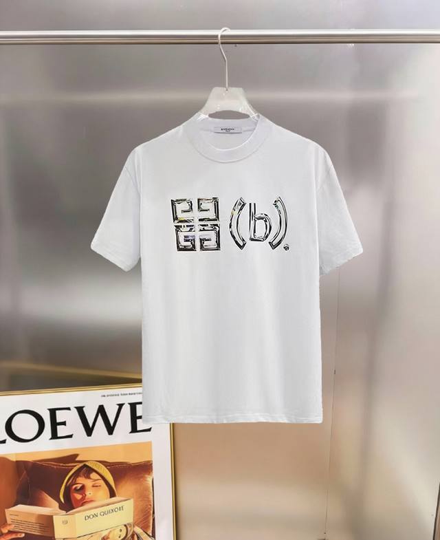 Givenchy 26Ss High-Version Crew Neck Short-Sleeve T-Shirt with Printed Logo Ches