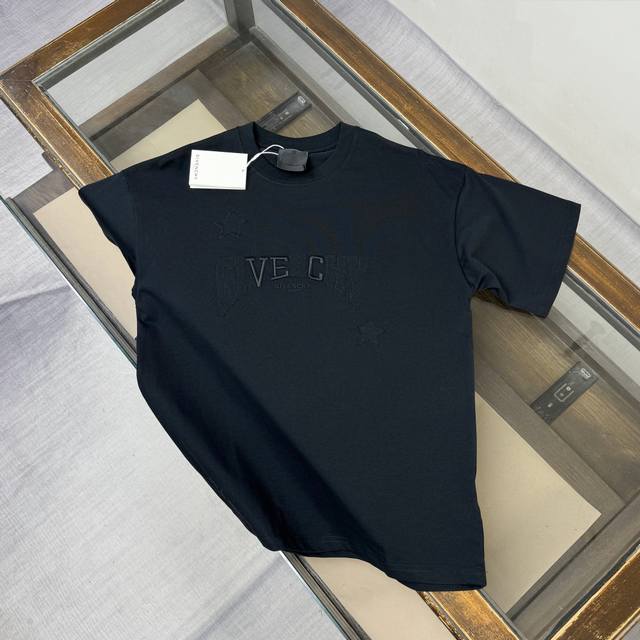Givenchy 26Ss Latest Heavy Embroidered Logo Pattern Versatile Short-Sleeve T-Shi