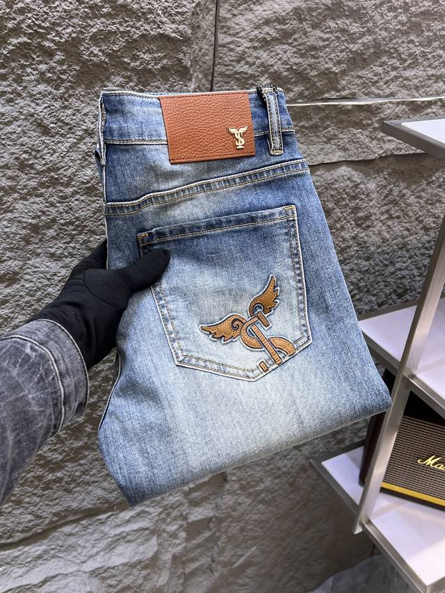 YSL Saint Laurent 2026 Spring/Summer New Men's Jeans. Made with imported denim f