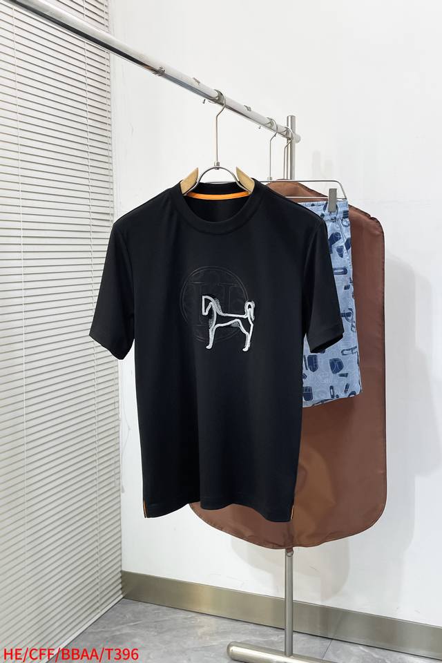 T396 2026 Summer New Hermes Short-Sleeve T-Shirt Hermes-level quality, hidden in