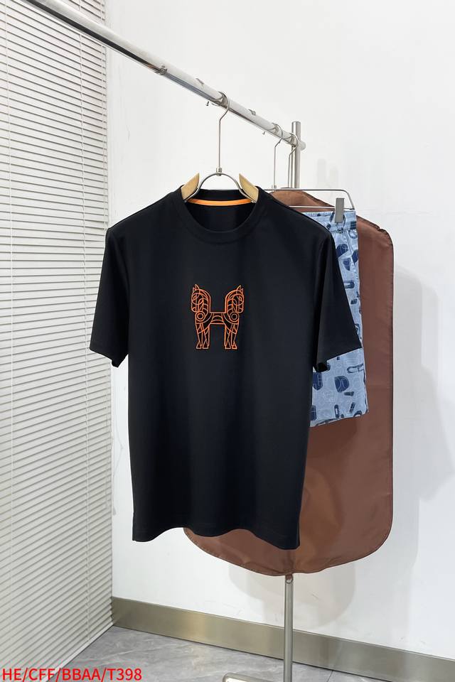 T398 Hermes 2026 Summer New Short-Sleeve T-Shirt Hermes-level quality, hidden in