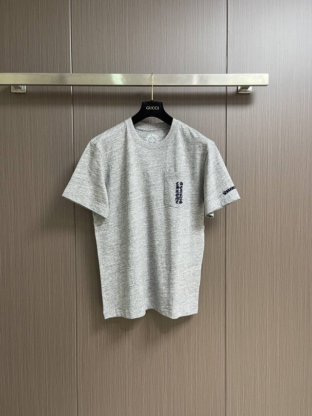 Chrome Hearts Ch Sanskrit Print Pocket Short-Sleeve T-Shirt. Customized cloud ve