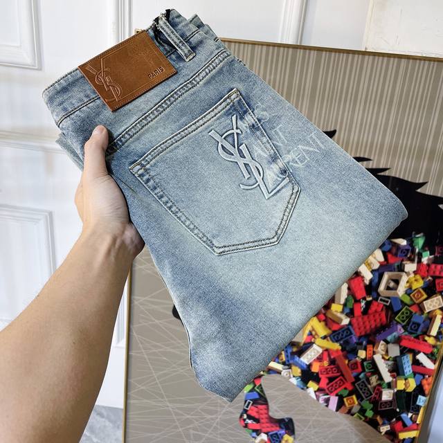 YSL 2026 Spring/Summer Bestselling Jeans. 1:1 replica of the original, a perfect