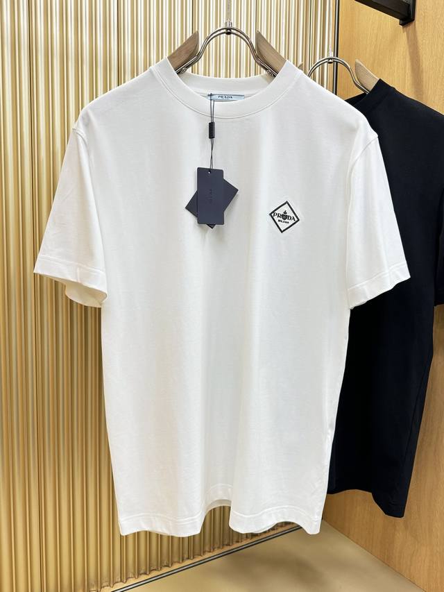 Prada Top Quality 2026 New Arrival Short-Sleeve T-Shirt! Original custom fabric,