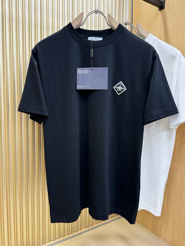 Prada Top Quality 2026 New Arrival Short-Sleeve T-Shirt! Original custom fabric,