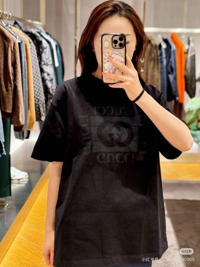 Gucci 2026S Trendy Printed Short-Sleeve T-Shirt. Unisex Gucci 2026Ss series prin