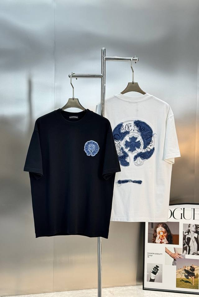 Chrome Hearts 26S New Trendy T-Shirt. Unisex, double-sided embroidered logo desi