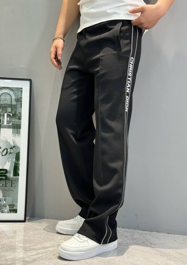 Dior New Straight Leg Casual Pants. Super high quality, with webbing design. Spo