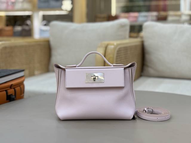 Mini 2424 (21cmMade with imported Evercolor and Swift leather, steel hardware, h
