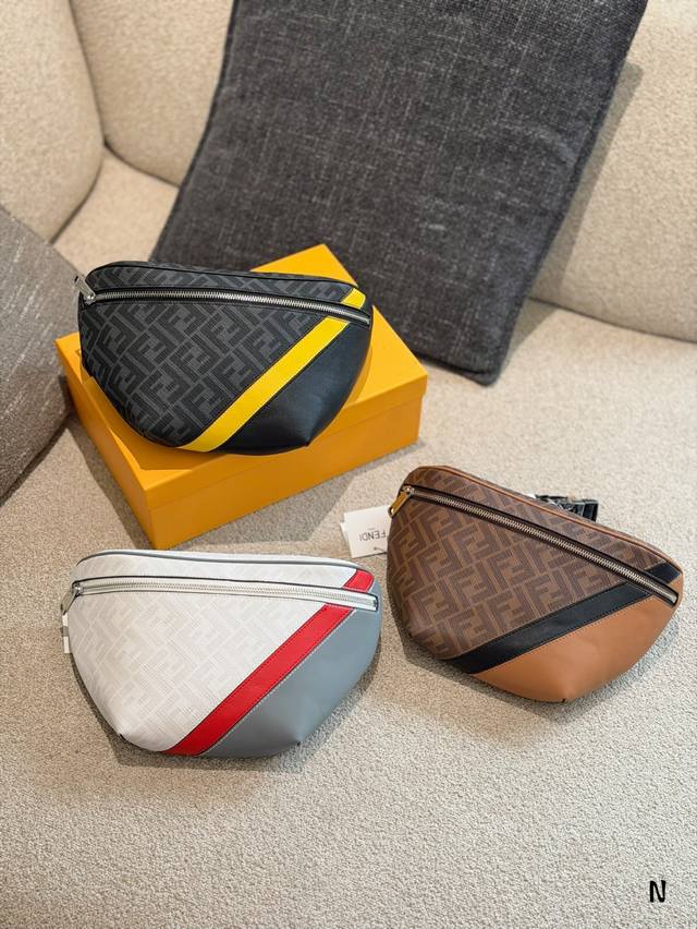 Fendi New Waist Bag Fendi's new waist bag, featuring classic brown Ff print canv