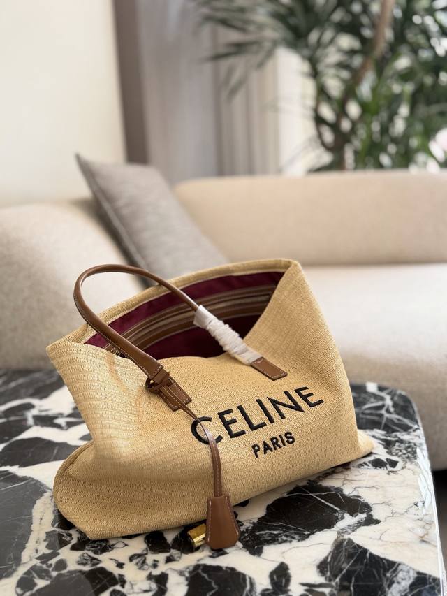 Celine草编购物袋37×31Cm无盒