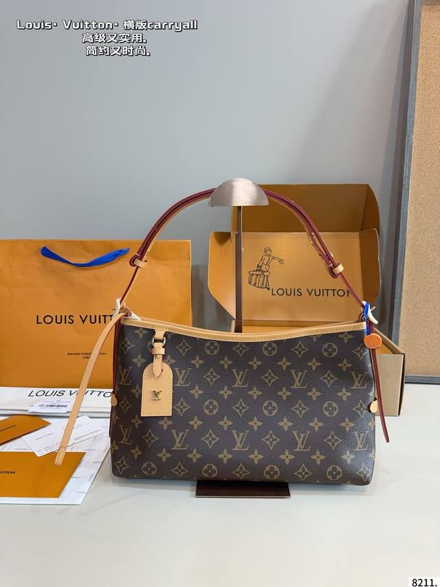 配礼盒. Lv 路易威登 新品Carryall 系列最新手感超级好 搭配起来超级美腻 超级推荐 走秀款同步 上身效果好 原版五金带Logo 超级洋气 奢华高贵的