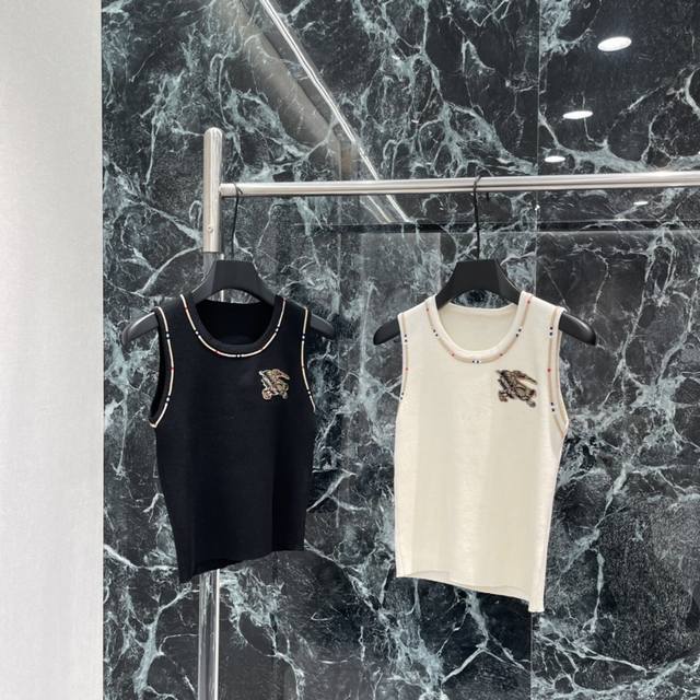 Bbr Spring/Summer 2026 New Embroidered Knit Vest. The distinctive horse embroide