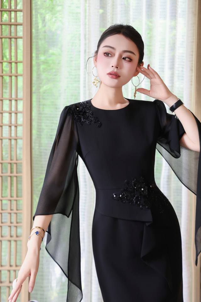 Dress High-end new mid-length slim-fit elegant wedding dress Sizes: S-XL DDD