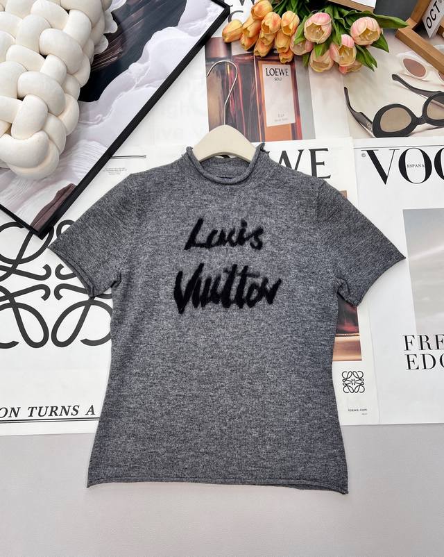 Louis Vuitton 25Fw Fall/Winter New Arrival Monogram Jacquard Letter Short-Sleeve