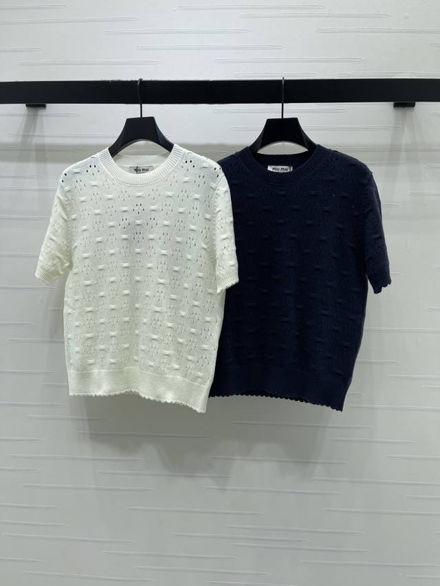 New Arrival! High-Quality Original Miu Mi* 2026 Early Spring Collection! Hollow-