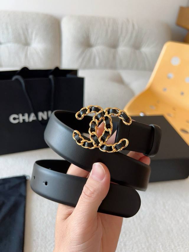 Chanel Double C Premium Belt | A Touch of Elegance for Spring 3.0 cm Calfskin Be Chanel Double C Premium Belt | A Touch of Elegance for Spring 3.0 cm Calfskin Be