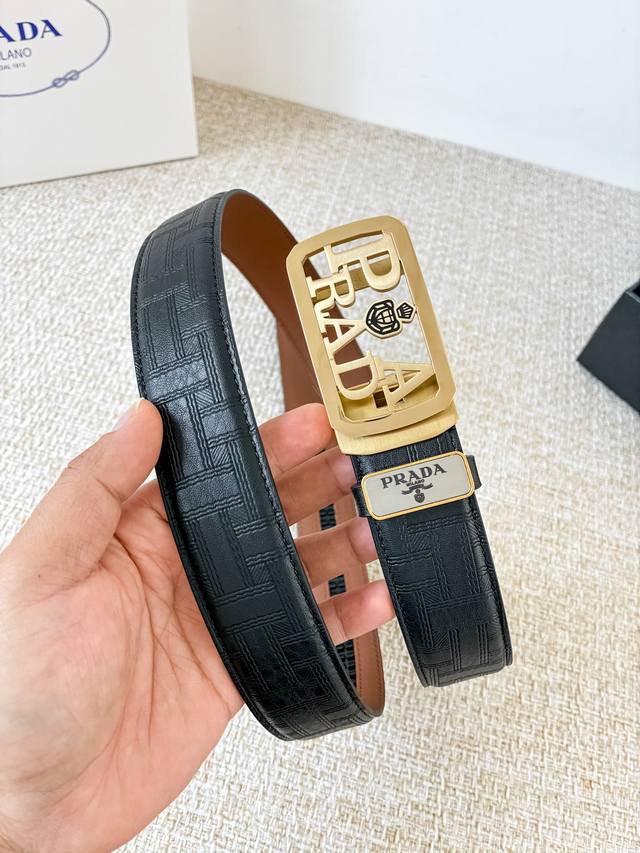 Product Name: Prada Automatic Belt Model: Automatic belt, classic pure steel aut