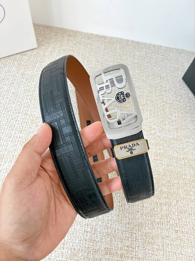 Product Name: Prada Automatic Belt Model: Automatic belt, classic pure steel aut
